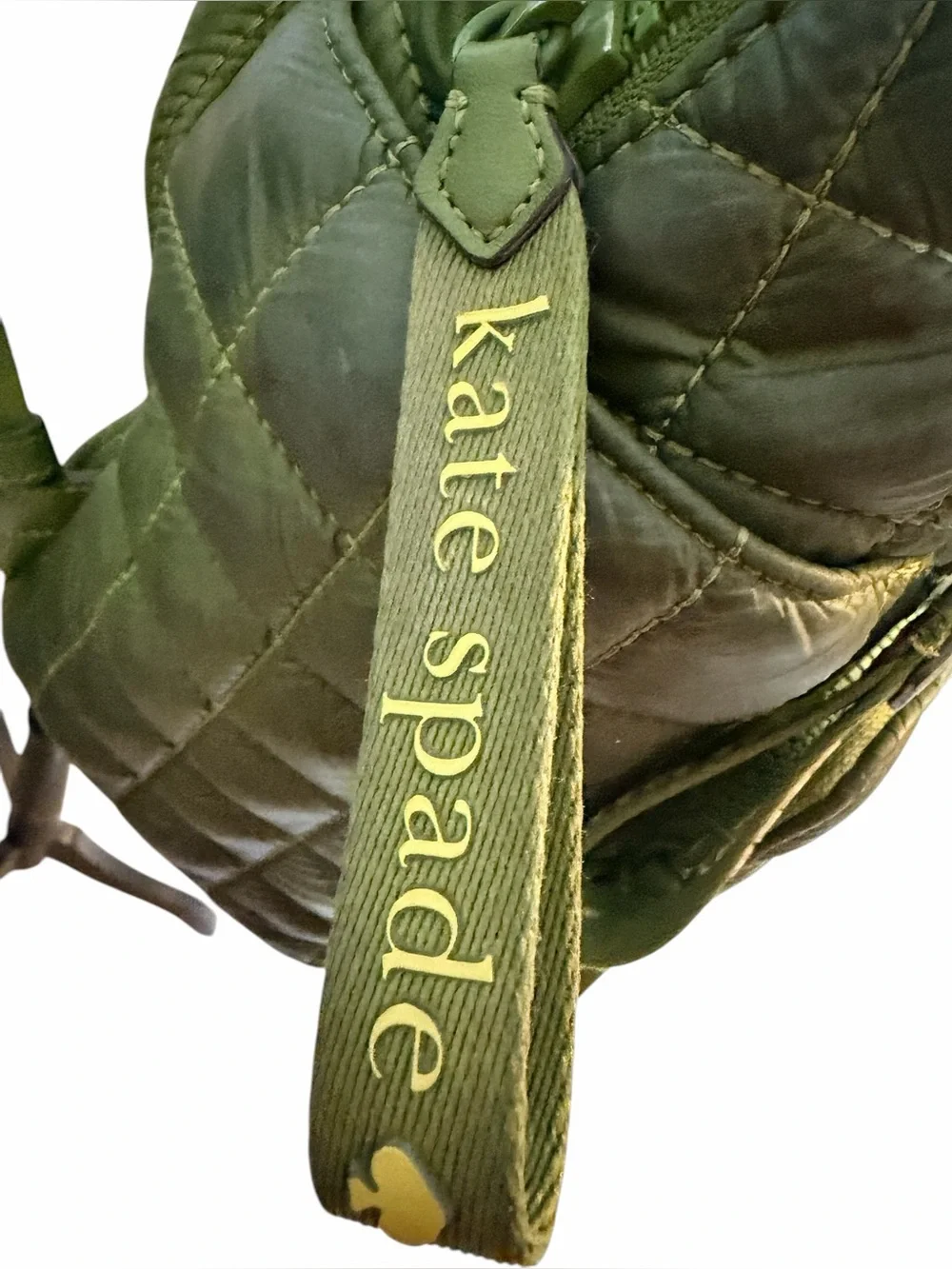Kate Spade Camden Quilted Large Backpack - Kelp Green Nylon Puffer